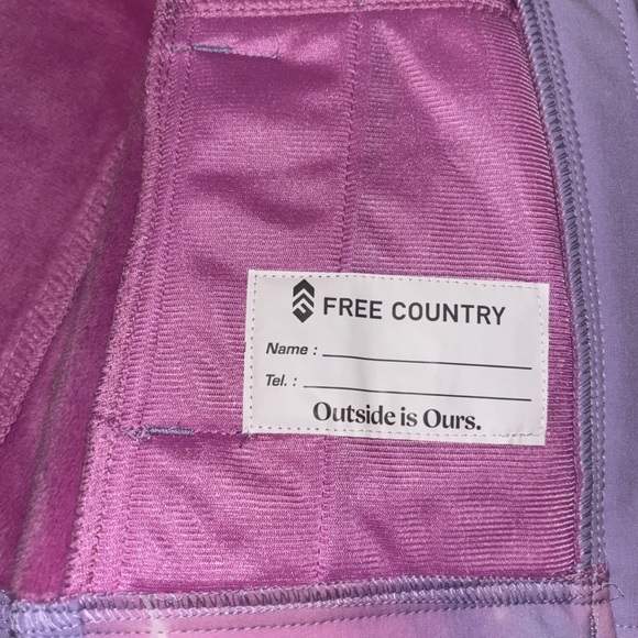 NWT Free Country Super Softshell Wind & Water Resistant Purple Jacket, Girls 4 - Picture 6 of 7